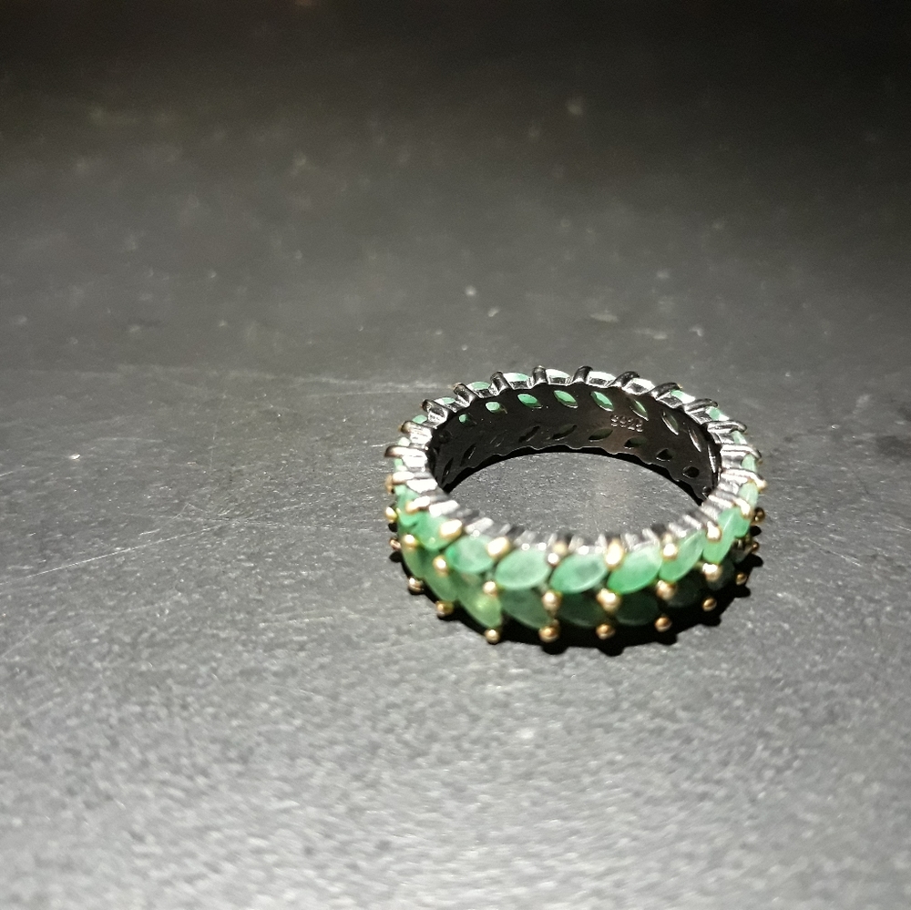 Natural Emerald Eternity Band a5